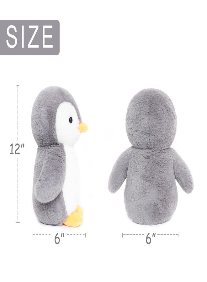 WEIGEDU King Penguin Stuffed Animals with Embroidered Eyes, Baby Penguin Plush Toys for Boy Girl Kids Birthday Christmas Bedtime Gifts, 12 inches - Image 5